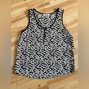 Adam Levine Collection Elephants Black & White Tank Top Sz L